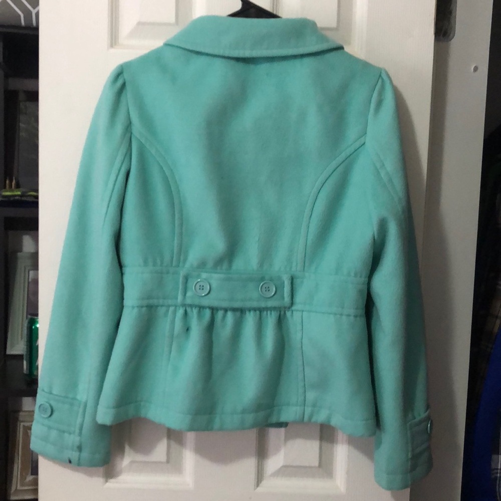 Teal pea coat - Picture 3 of 3